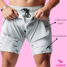 Cargar imagen en el visor de la galería, Corto con licra interior en camuflaje