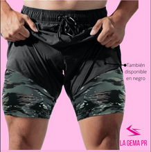 Cargar imagen en el visor de la galería, Corto con licra interior en camuflaje